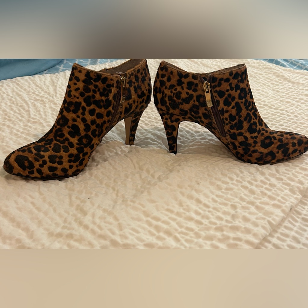Vince Camuto Leopard Print Ankle Boots